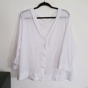 Size 4x Lightweight leopard crop cardigan